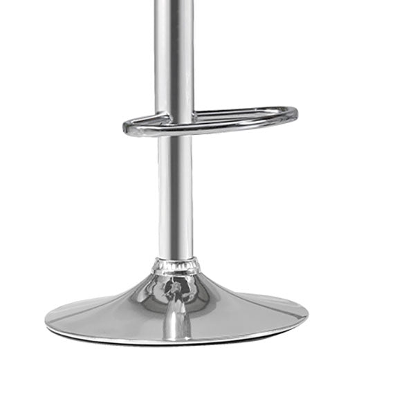 Scandinavian Metal Barstool Fabric Counter Stool with Chrome Base