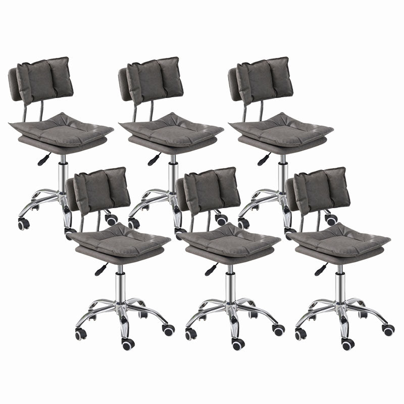 Scandinavian Metal Barstool Fabric Counter Stool with Chrome Base