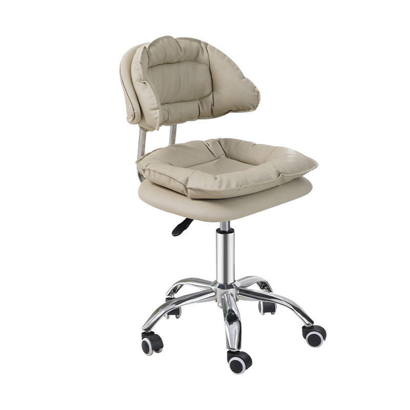 Scandinavian Metal Barstool Fabric Counter Stool with Chrome Base