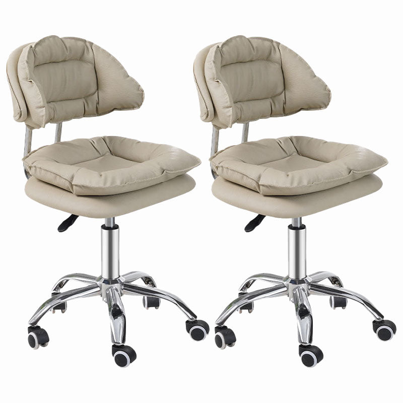 Scandinavian Metal Barstool Fabric Counter Stool with Chrome Base