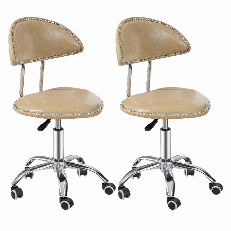 Scandinavian Metal Barstool Fabric Counter Stool with Chrome Base