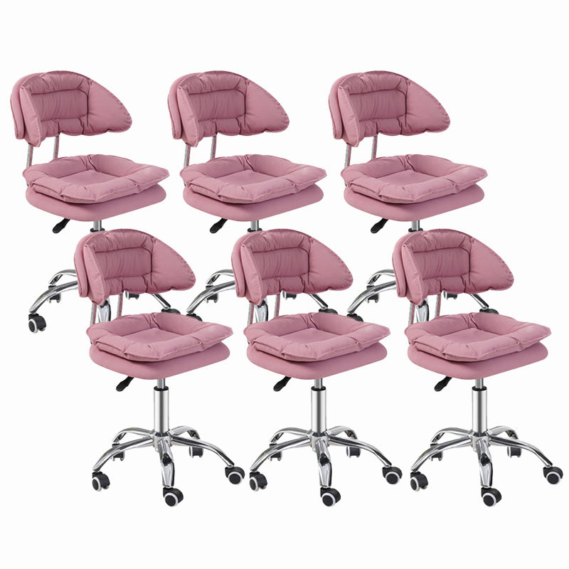 Scandinavian Metal Barstool Fabric Counter Stool with Chrome Base