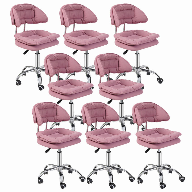 Scandinavian Metal Barstool Fabric Counter Stool with Chrome Base