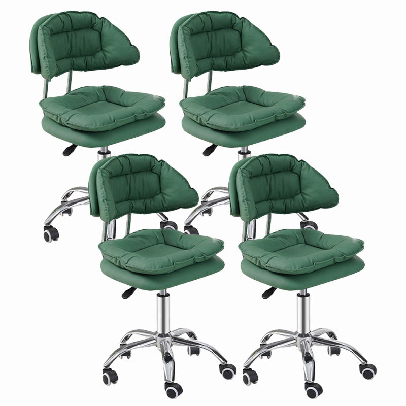 Scandinavian Metal Barstool Fabric Counter Stool with Chrome Base