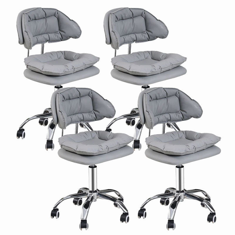 Scandinavian Metal Barstool Fabric Counter Stool with Chrome Base