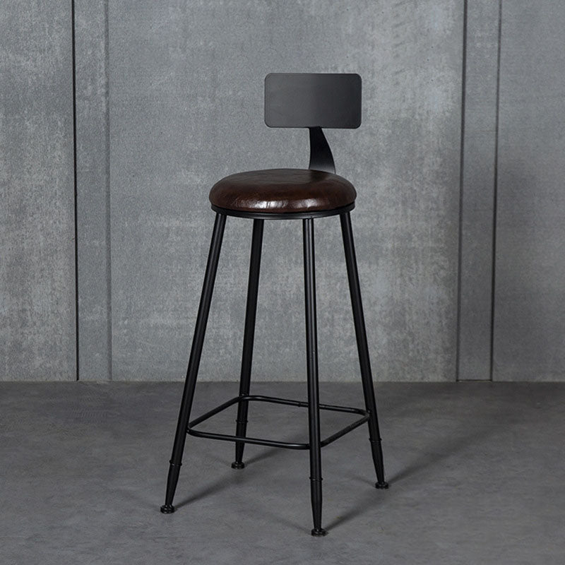 Scandinavian Metal Barstool Velvet Stool in Matte Finish for Indoor