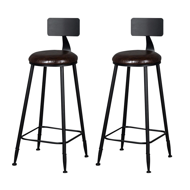 Scandinavian Metal Barstool Velvet Stool in Matte Finish for Indoor
