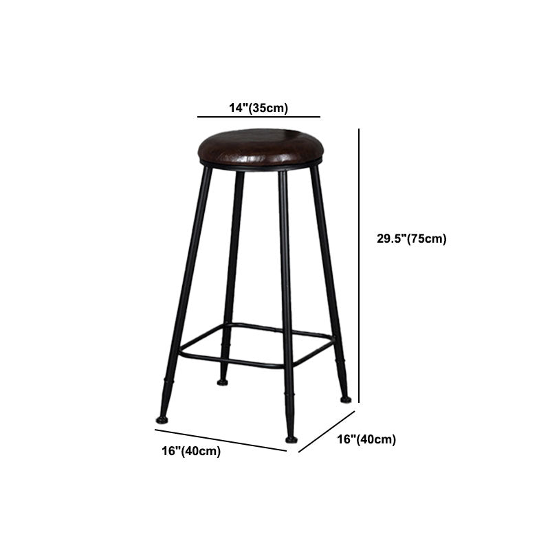 Scandinavian Metal Barstool Velvet Stool in Matte Finish for Indoor