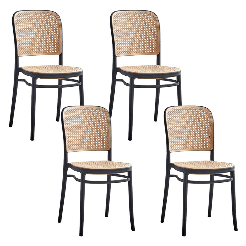 Scandinavian Plastic Low Back Counter Stool Plastic Home Furniture in Matte Finish