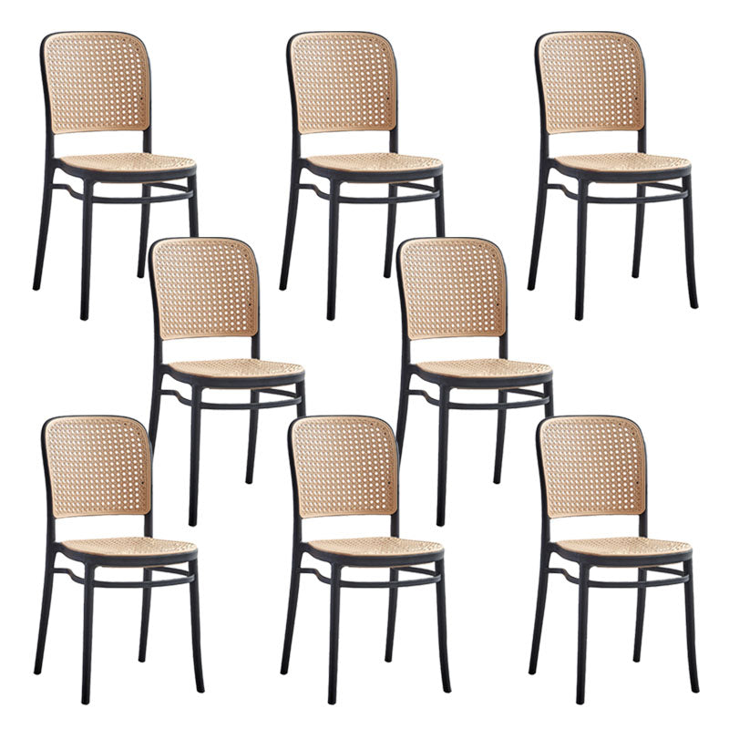 Scandinavian Plastic Low Back Counter Stool Plastic Home Furniture in Matte Finish