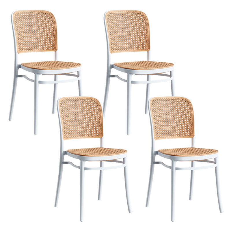 Scandinavian Plastic Low Back Counter Stool Plastic Home Furniture in Matte Finish