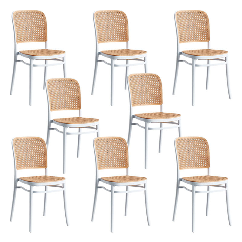 Scandinavian Plastic Low Back Counter Stool Plastic Home Furniture in Matte Finish