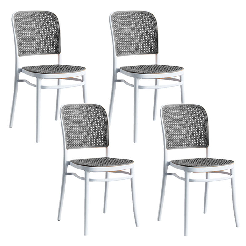 Scandinavian Plastic Low Back Counter Stool Plastic Home Furniture in Matte Finish