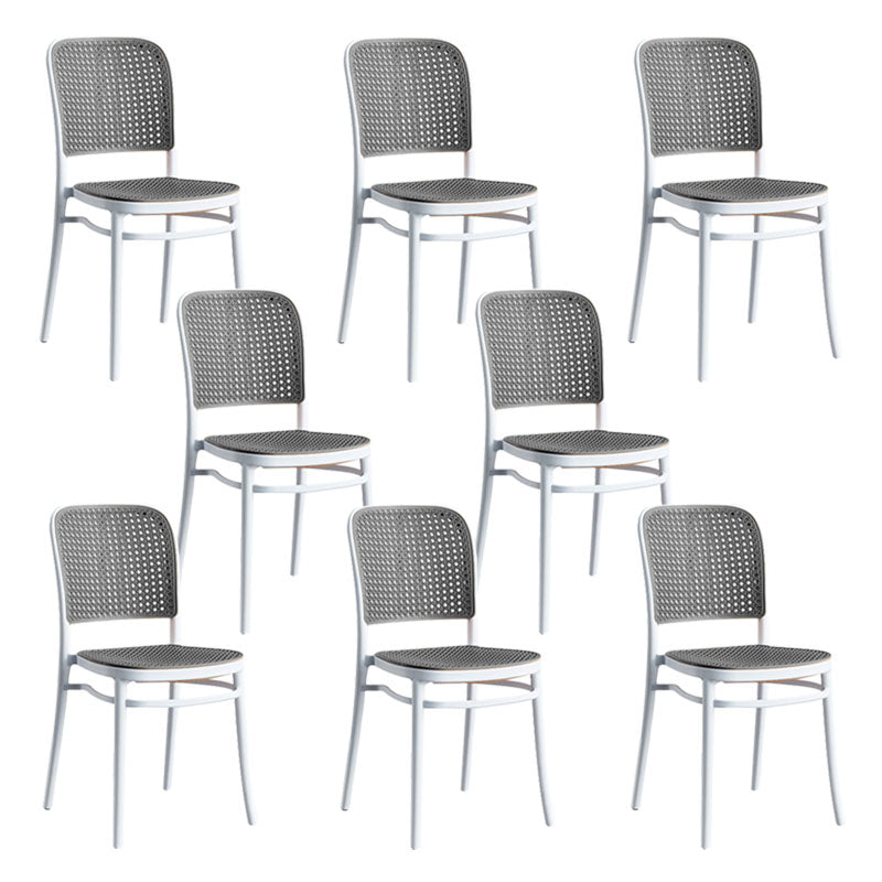 Scandinavian Plastic Low Back Counter Stool Plastic Home Furniture in Matte Finish