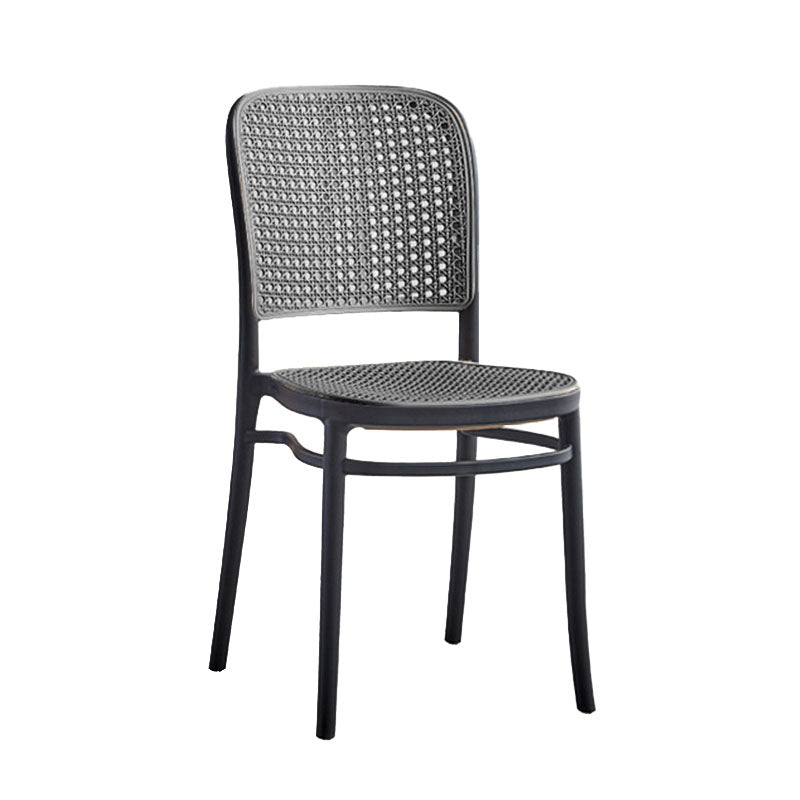 Scandinavian Plastic Low Back Counter Stool Plastic Home Furniture in Matte Finish