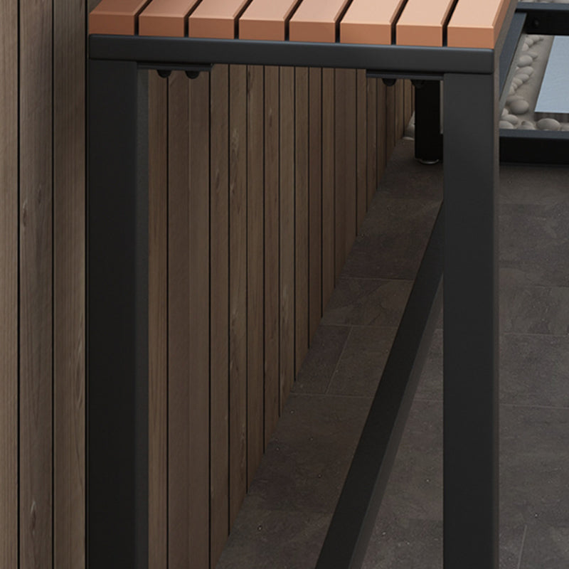 Industrial Brown Bar Table Set 1/2/5 Pieces Wood Counter Table for Indoor