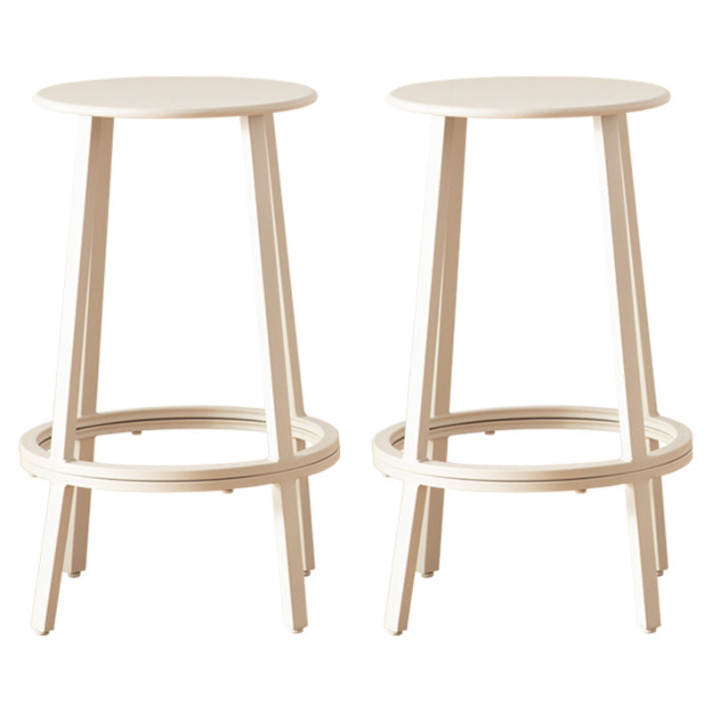 1/2/3 Pieces Industrial Round Bar Table Set Iron Bistro Set with Footrest