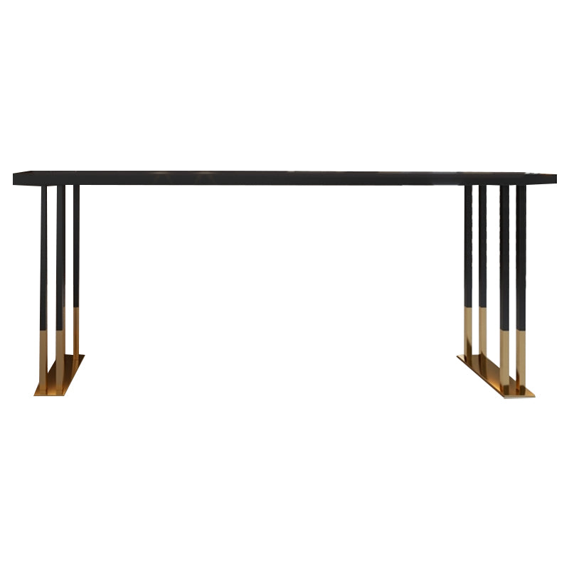 Glam Style Rectangle Bar Table Set 1/2/5 Pieces Solid Wood Counter Table