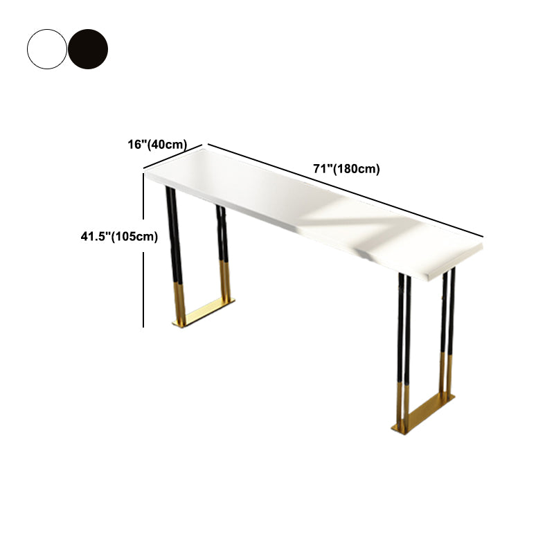 Glam Style Rectangle Bar Table Set 1/2/5 Pieces Solid Wood Counter Table