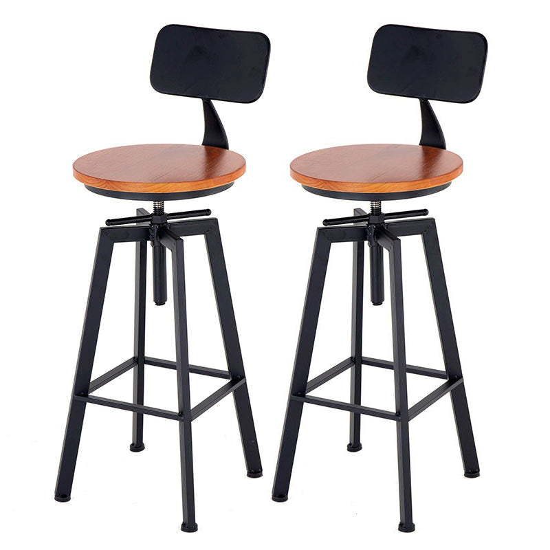 Round Bistro Set 1/2/3 Pieces Industrial Style Solid Wood Bar Table Set