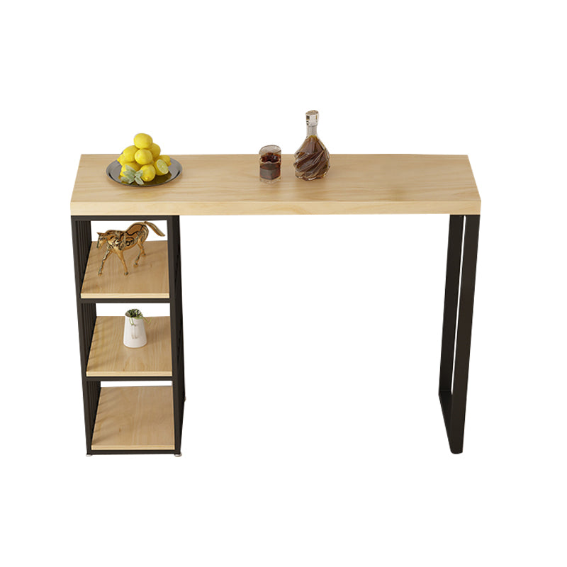 1/2/3 Pieces Industrial Bar Table and Stools Solid Wood and Metal Bar Table Set