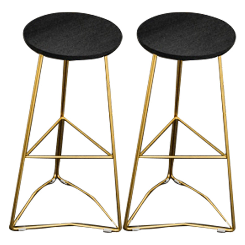 Metal Frame Glam Pub Table Set with Wood Top 1/2/3 Pieces Matte Finish Bar Set for Home
