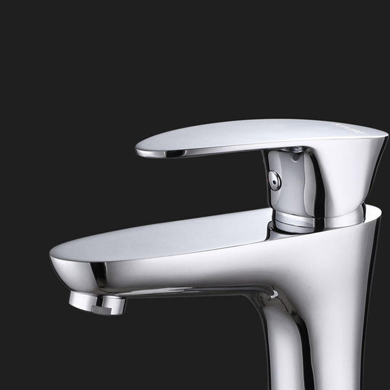 Single Handle Basin Lavatory Faucet Low Arc Brass Bathroom Faucet