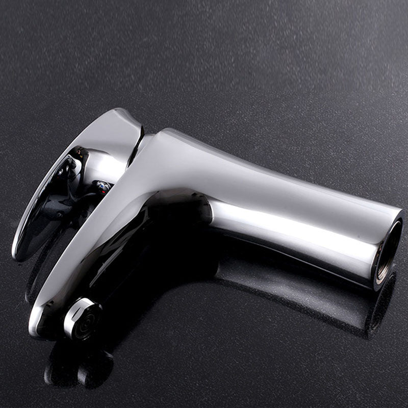 Single Handle Basin Lavatory Faucet Low Arc Brass Bathroom Faucet