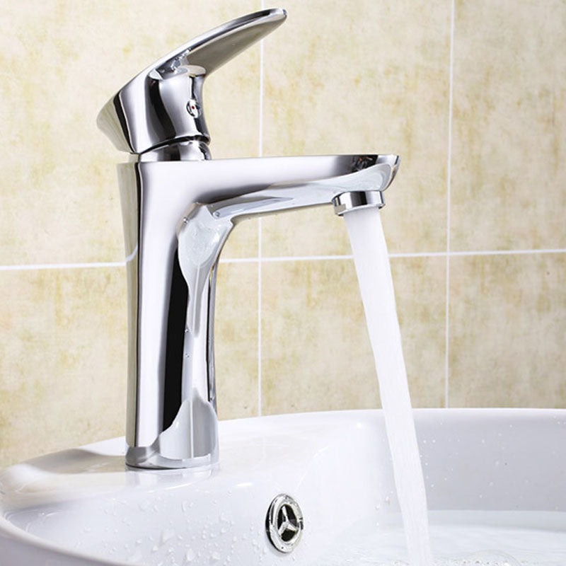 Single Handle Basin Lavatory Faucet Low Arc Brass Bathroom Faucet