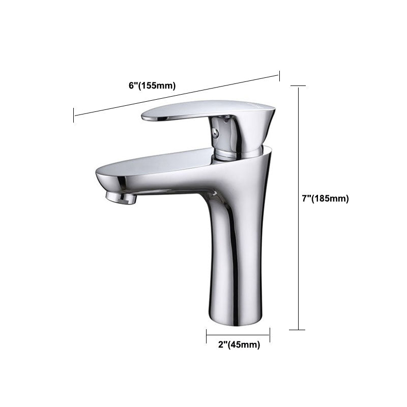 Single Handle Basin Lavatory Faucet Low Arc Brass Bathroom Faucet