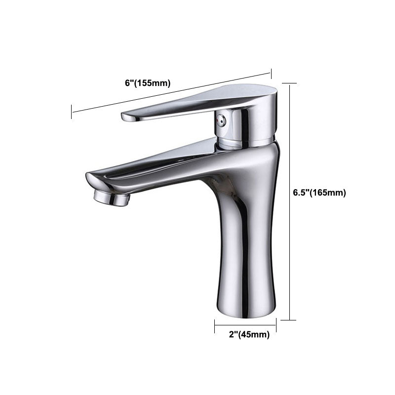 Single Handle Basin Lavatory Faucet Low Arc Brass Bathroom Faucet