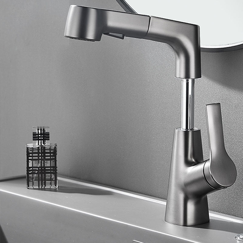 Modern Vessel Sink Faucet Brass Lever Handles Swivel Spout Bathroom Vessel Faucet