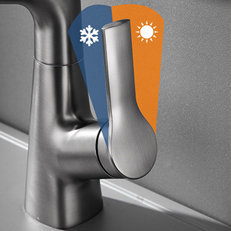 Modern Vessel Sink Faucet Brass Lever Handles Swivel Spout Bathroom Vessel Faucet