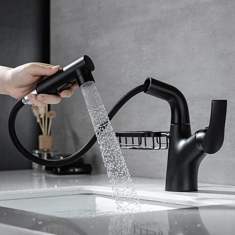 Industrial Sink Faucet Solid Color Centerset Bathroom Sink Faucet with Drain Assembly