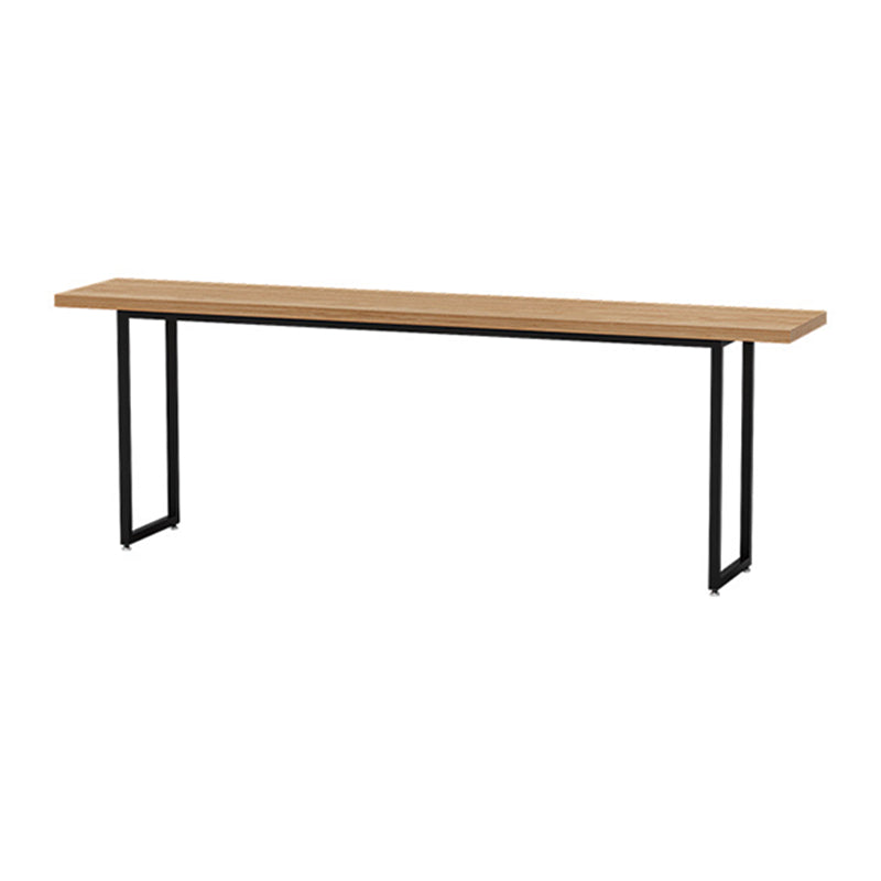 Solid Wood Pub Table Bar Height Industrial Rectangle Bar Table for Breakroom