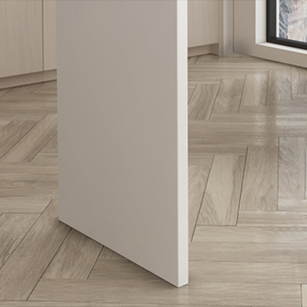 Contemporary Double Pedestal Bar Table White Solid Wood Bar Dining Table