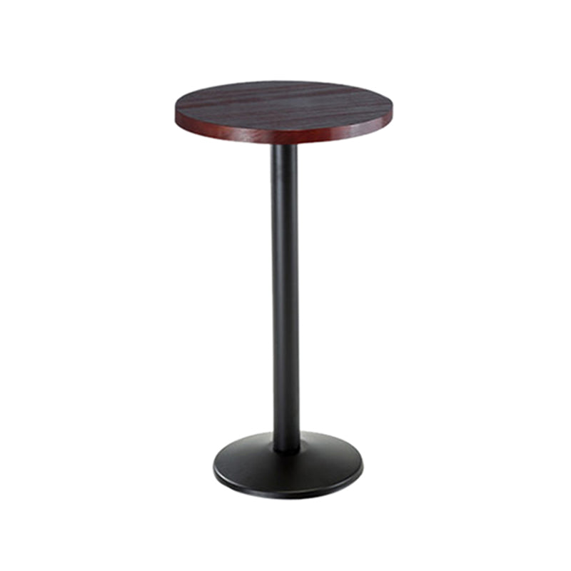 Brown Solid Wood Bar Table Rectangle Dining Table for Kitchen Living Room