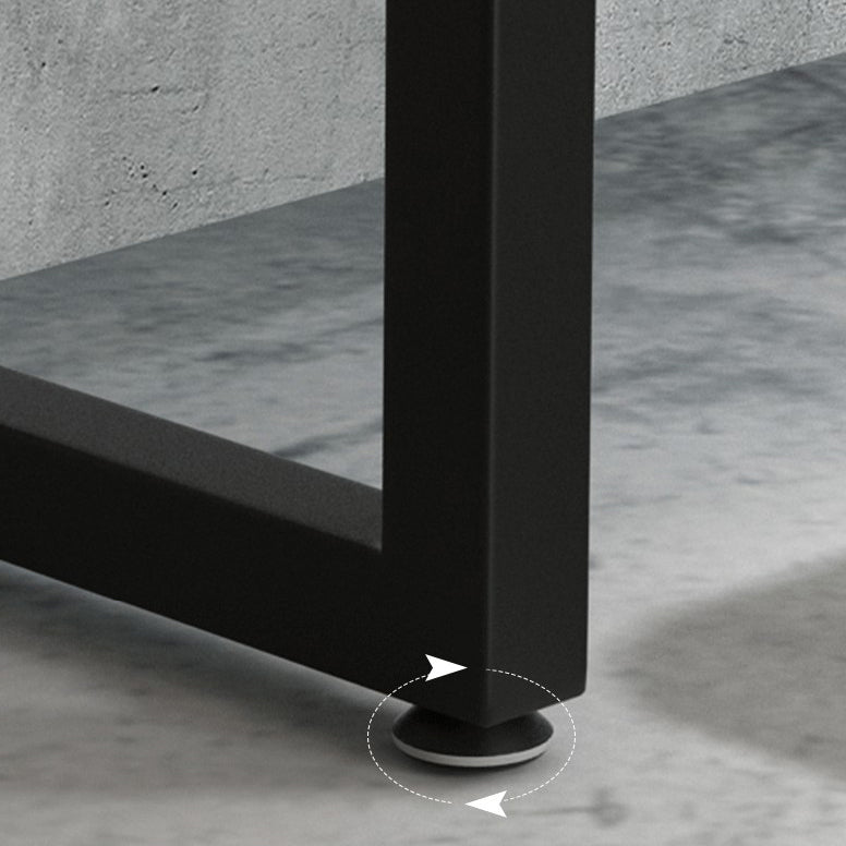 Brown Solid Wood Bar Table Rectangle Dining Table for Kitchen Living Room