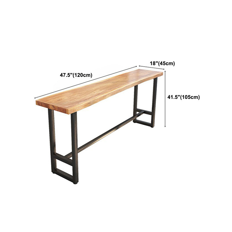 Modern Solid Wood Bar Table Rectangle Dining Table for Kitchen Living Room