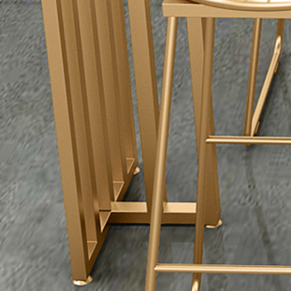 Glam Pub Table Solid Wood Bar Height Rectangle Bar Table for Indoor