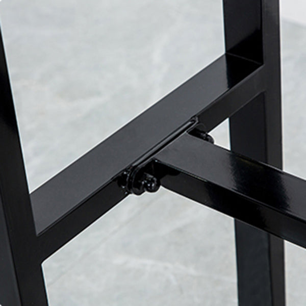 Sintered Stone Bistro Bar Desk Rectangle Bar Height Table with Trestle Base