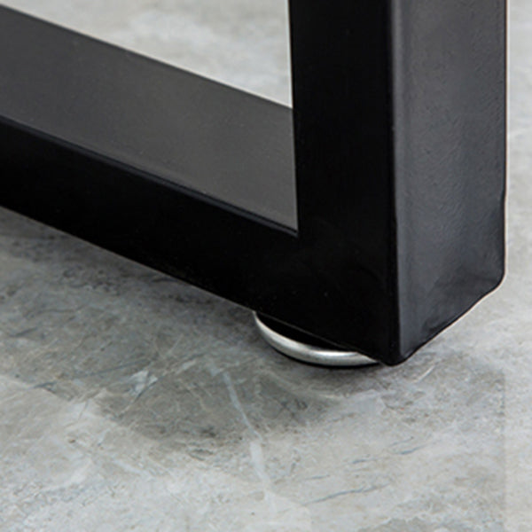 Sintered Stone Bistro Bar Desk Rectangle Bar Height Table with Trestle Base