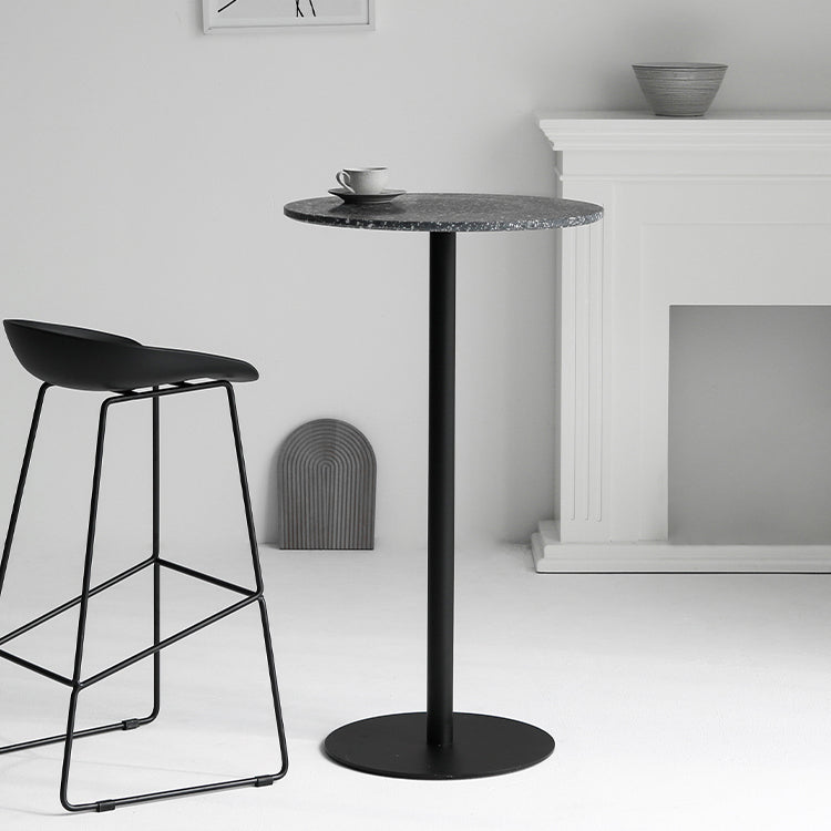 Square and Round  Pedestal Bar Table Modern Outdoor Stone Bar Table
