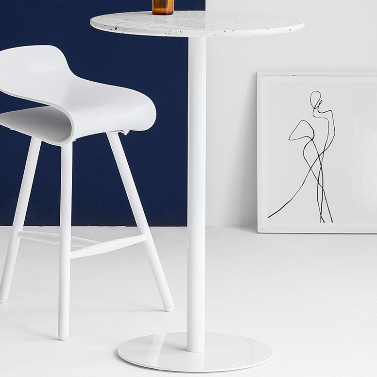 Square and Round  Pedestal Bar Table Modern Outdoor Stone Bar Table