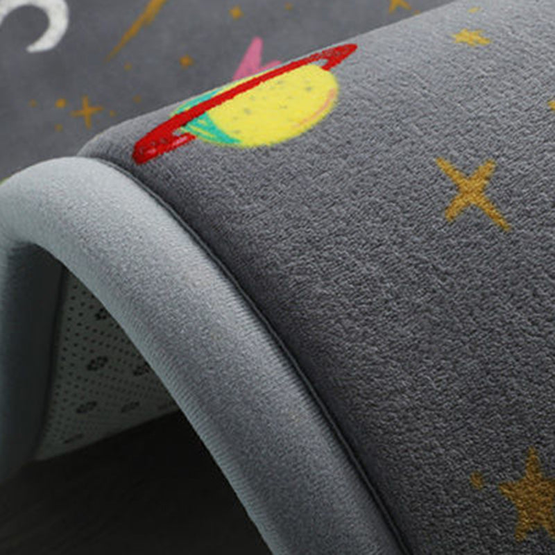 Solid Color Rug Short Velvet Living Room Carpet Polyester Washable Area Rug