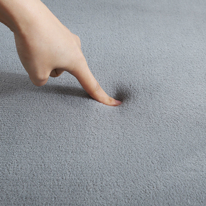 Solid Color Rug Short Velvet Living Room Carpet Polyester Washable Area Rug