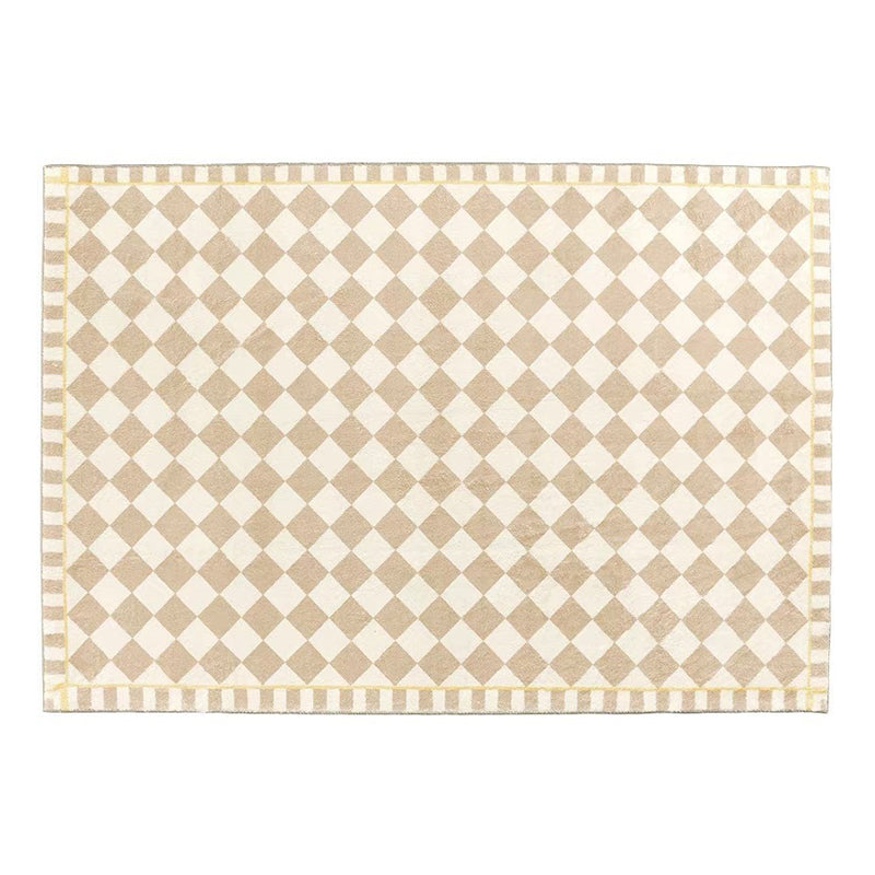 Geometric Pattern Rug Rectangle Shape Living Room Carpet Polyester Washable Area Rug