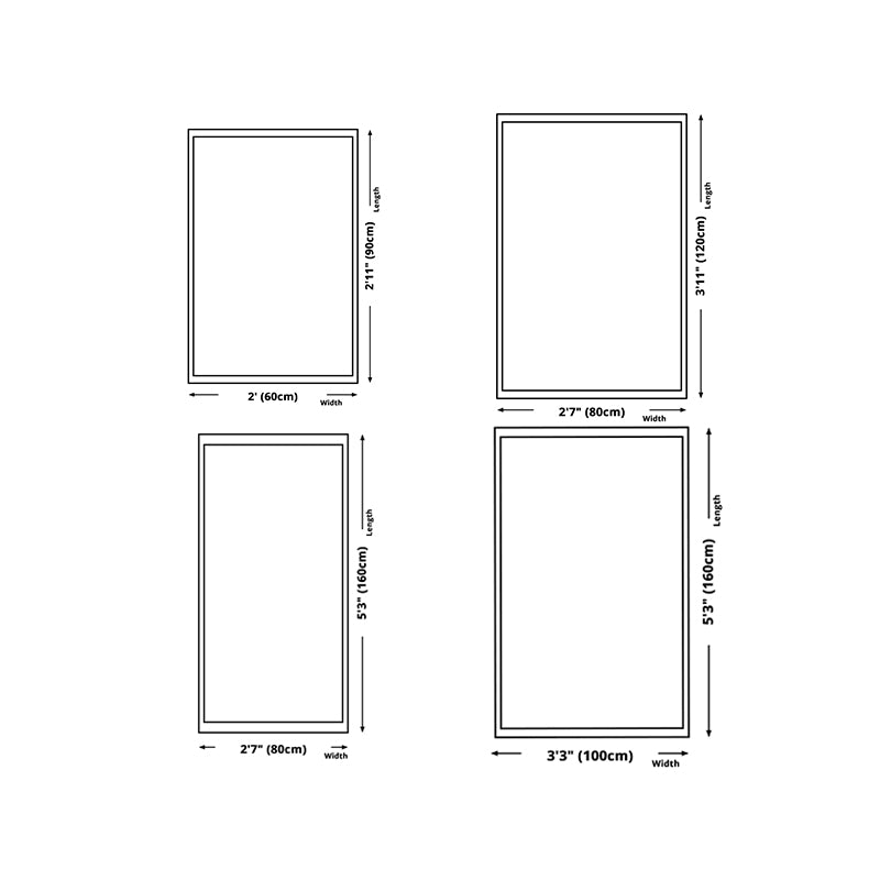 Geometric Pattern Rug Rectangle Shape Living Room Carpet Polyester Washable Area Rug