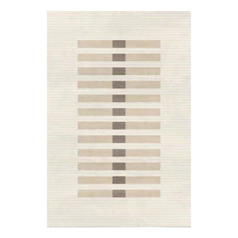 Modern Style Beige Rug Rectangle Shape Stain Resistant Rug for Home Decor