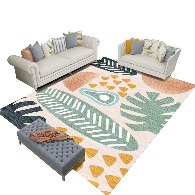 Modern Style Rug Geometric Pattern Rectangle Stain Resistant Shape Rug for Home Decor